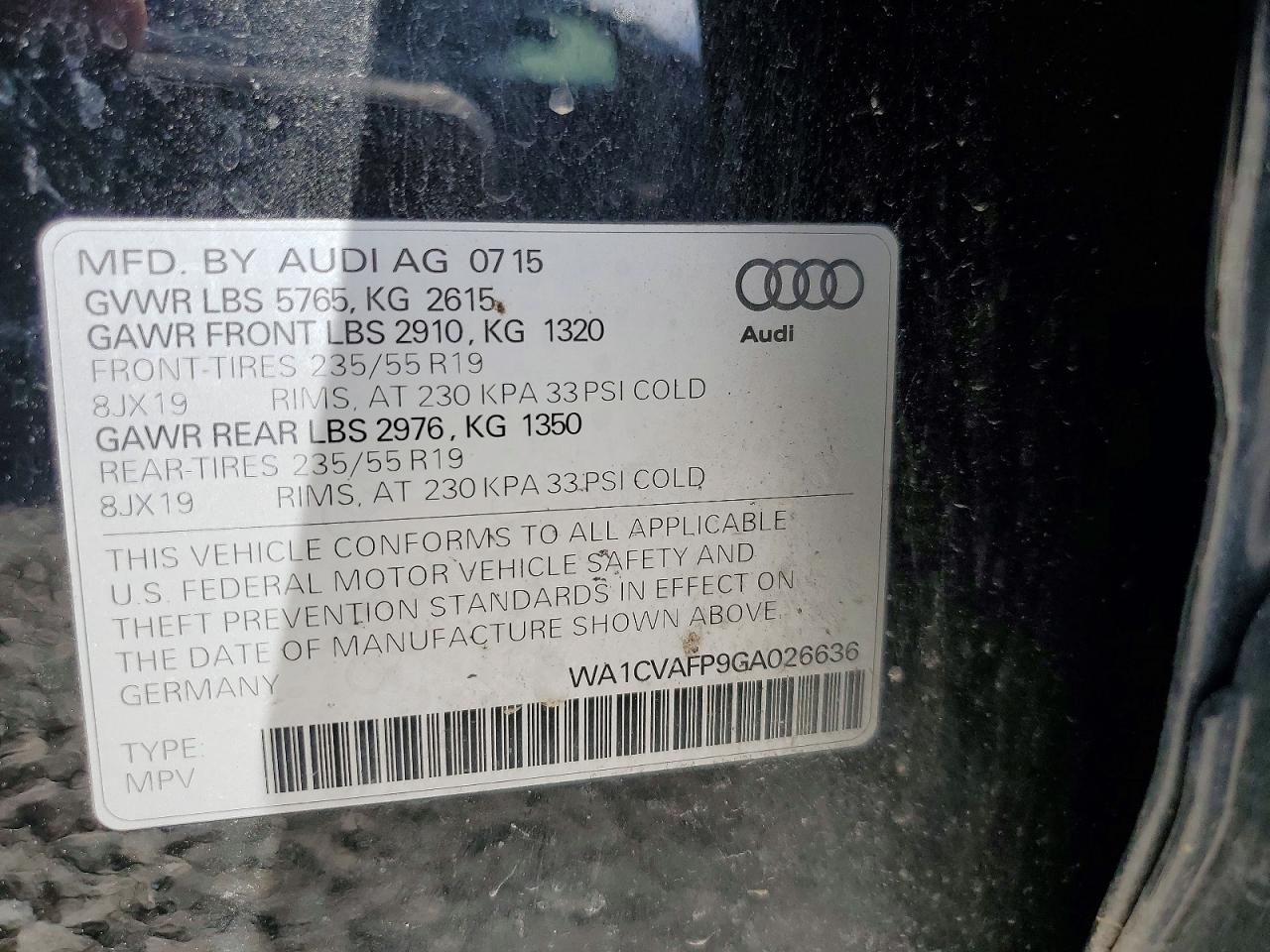 2016 AUDI Q5 TDI PREMIUM PLUS photo 37
