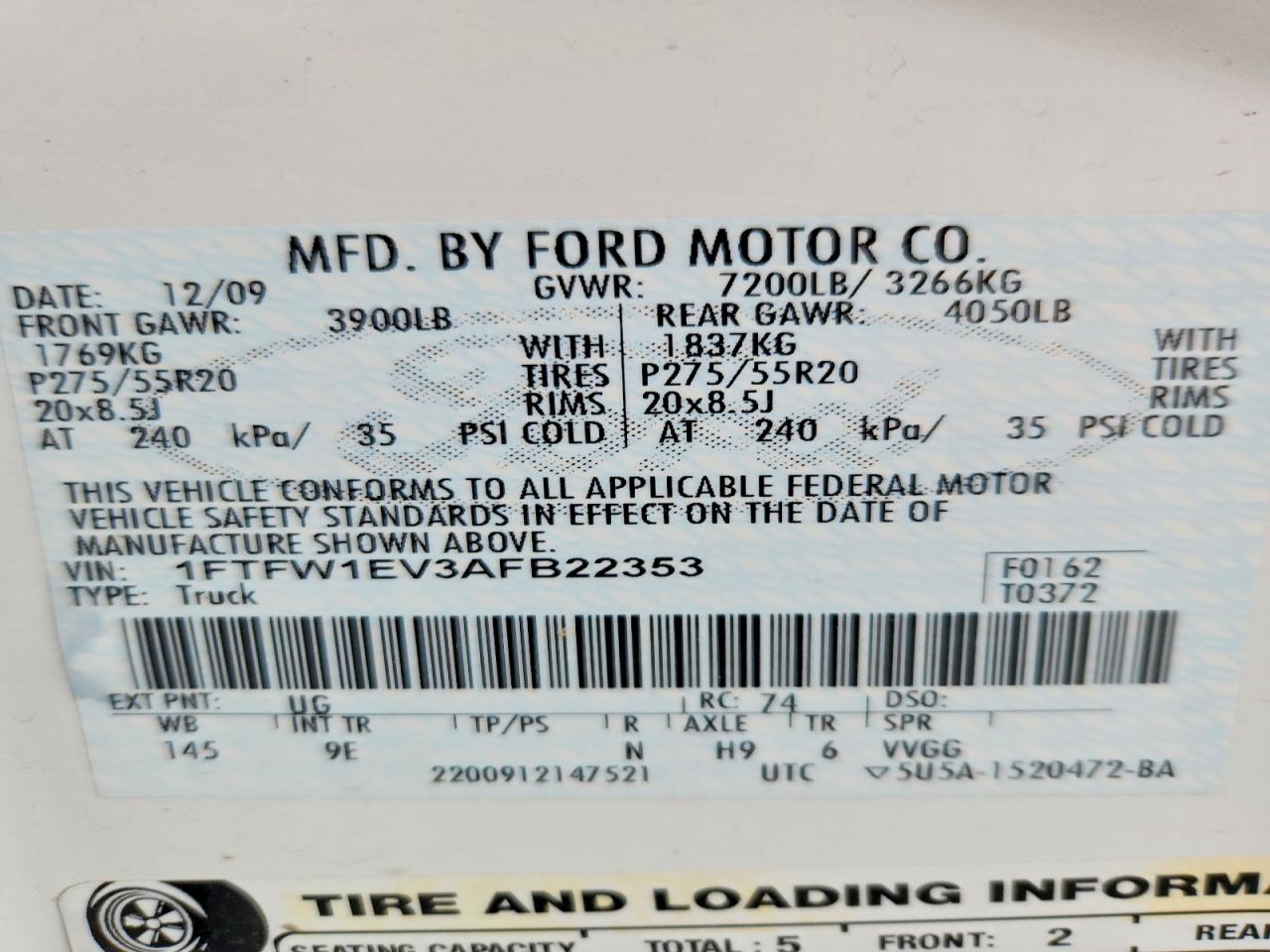 2010 FORD F150 SUPERCREW photo 25