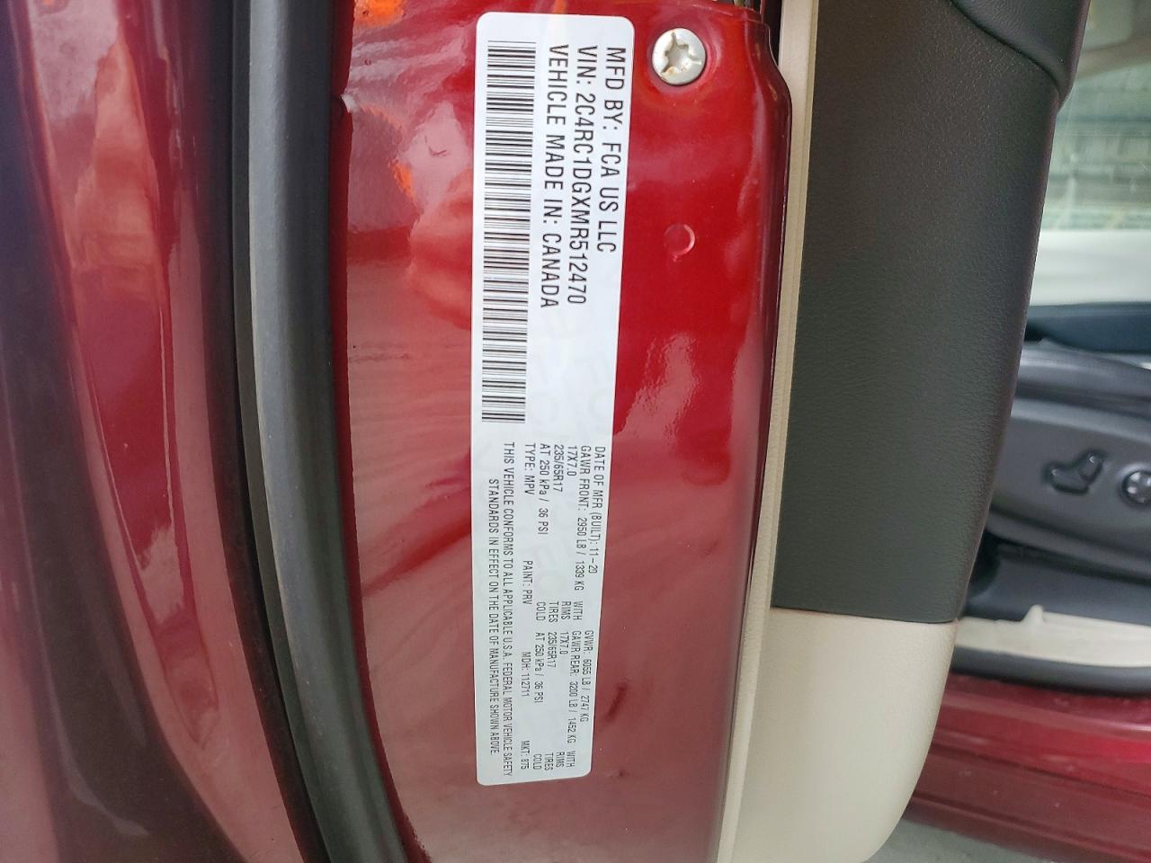 2021 CHRYSLER VOYAGER LXI photo 37