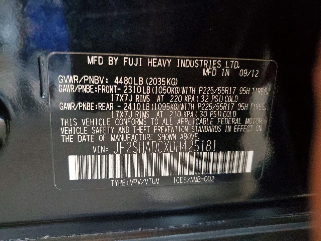 2013 SUBARU FORESTER 2.5X PREMIUM photo 23