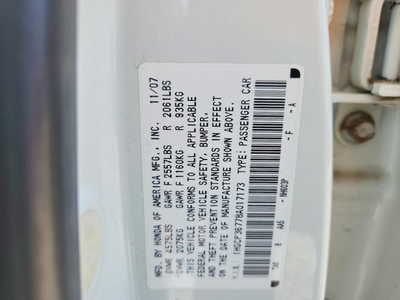 2008 HONDA ACCORD EX photo 25
