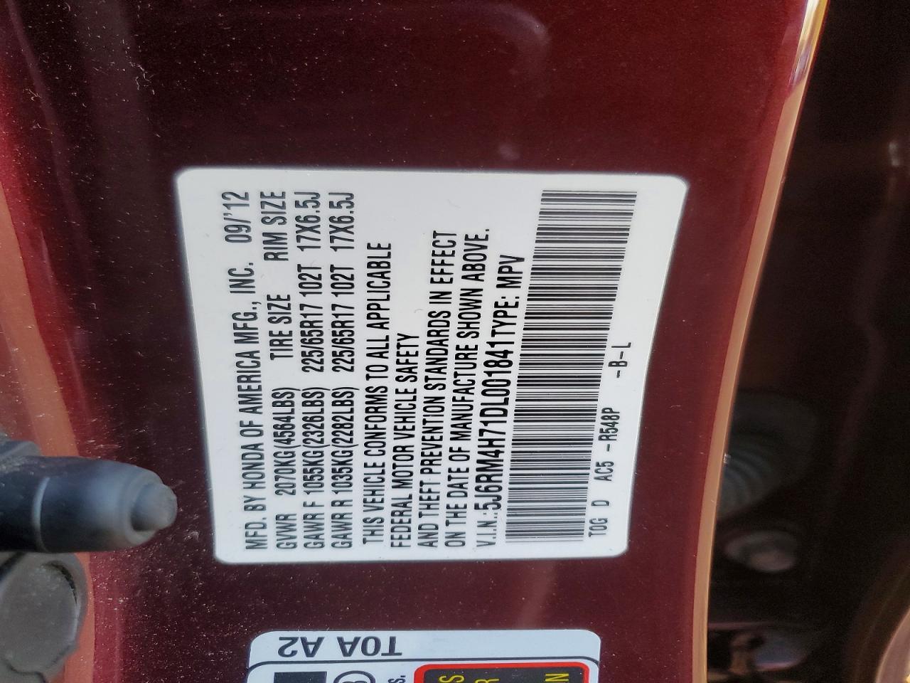 2013 HONDA CR-V EXL photo 25
