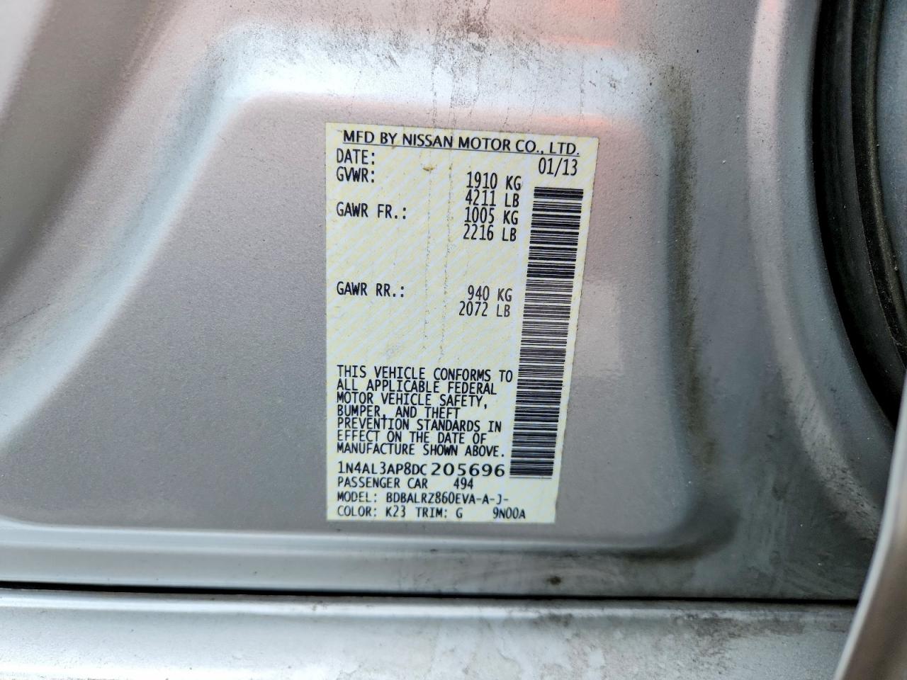 2013 NISSAN ALTIMA 2.5 photo 23