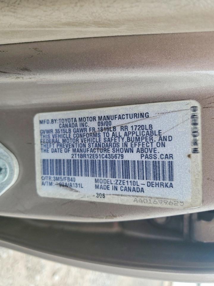 2001 TOYOTA COROLLA CE photo 12
