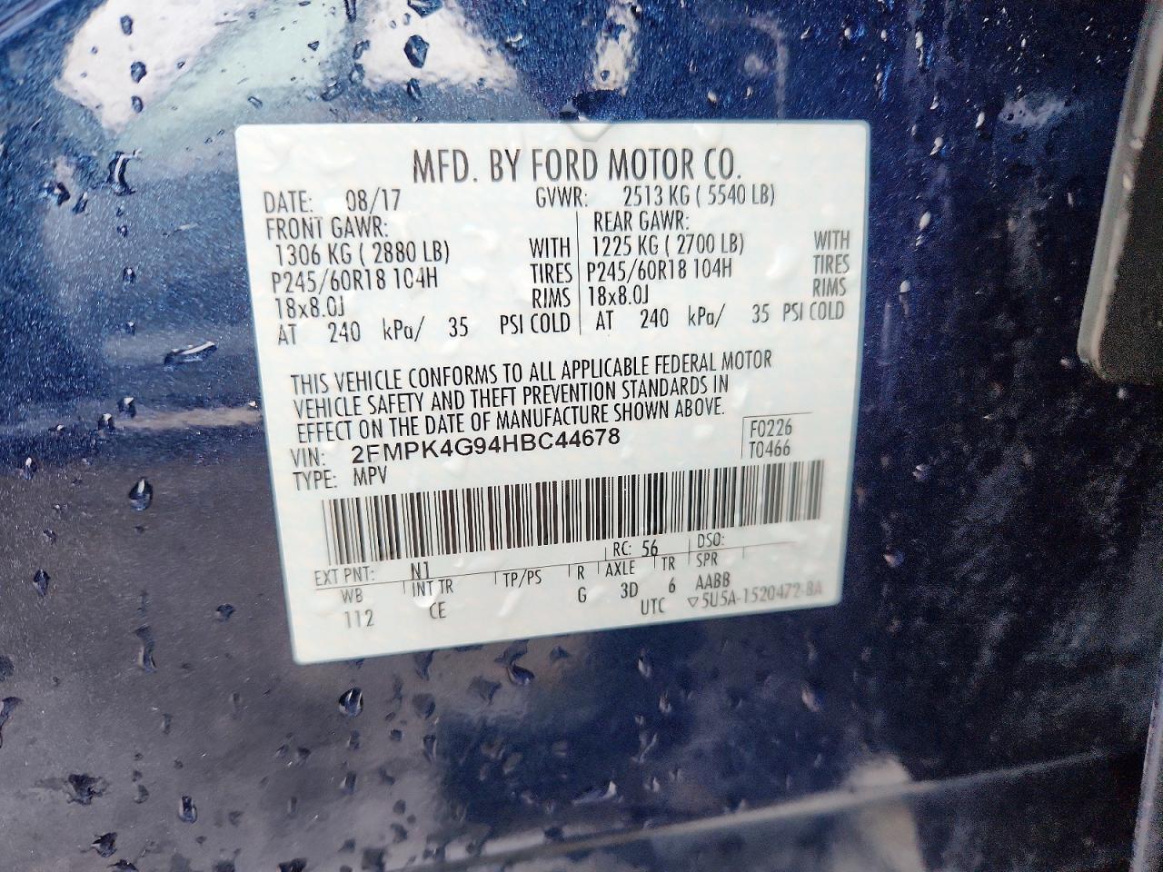 2017 FORD EDGE SE photo 27