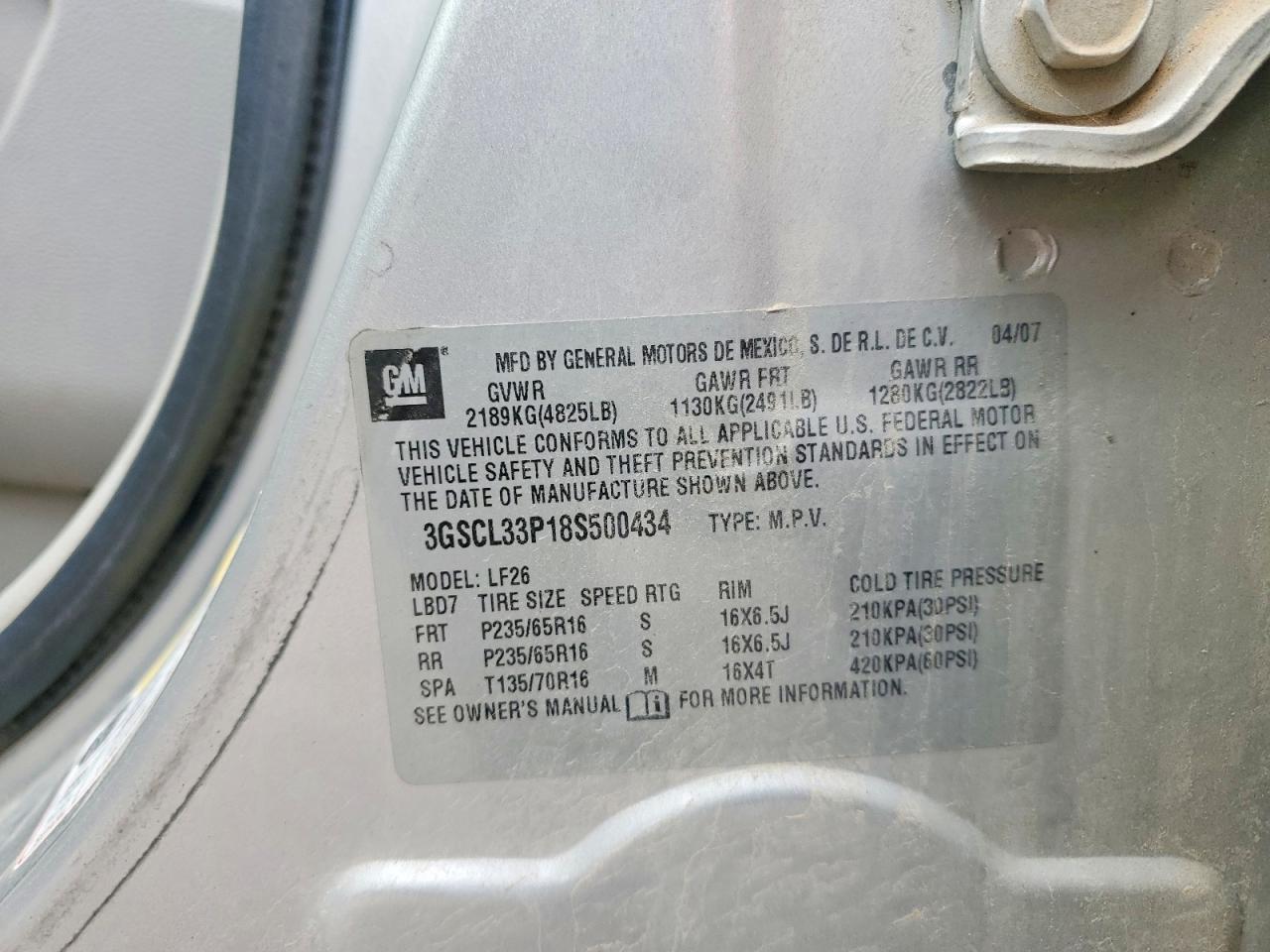 2008 SATURN VUE XE photo 25