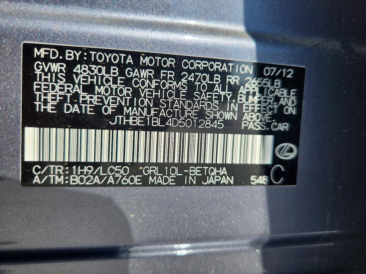 2013 LEXUS GS 350 photo 25