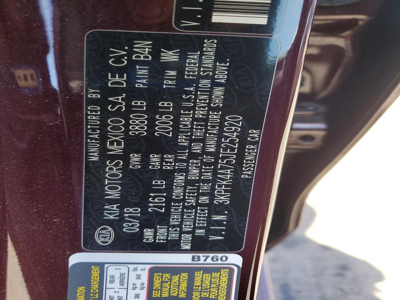2018 KIA FORTE LX photo 25