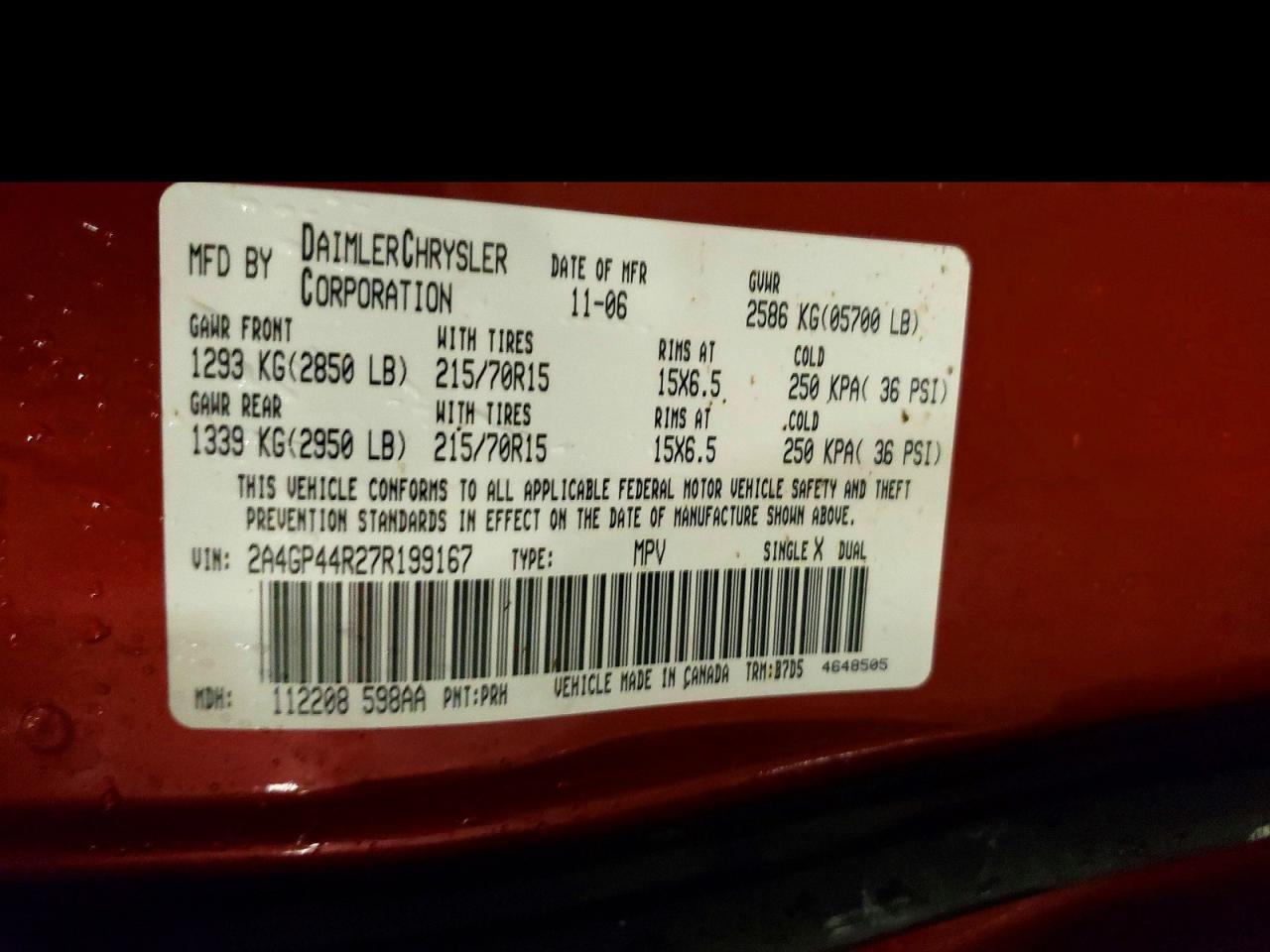 2007 CHRYSLER TOWN & COUNTRY LX photo 37