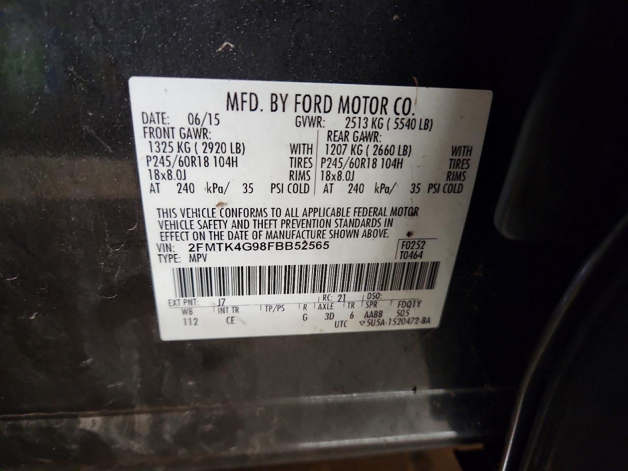 2015 FORD EDGE SE photo 25