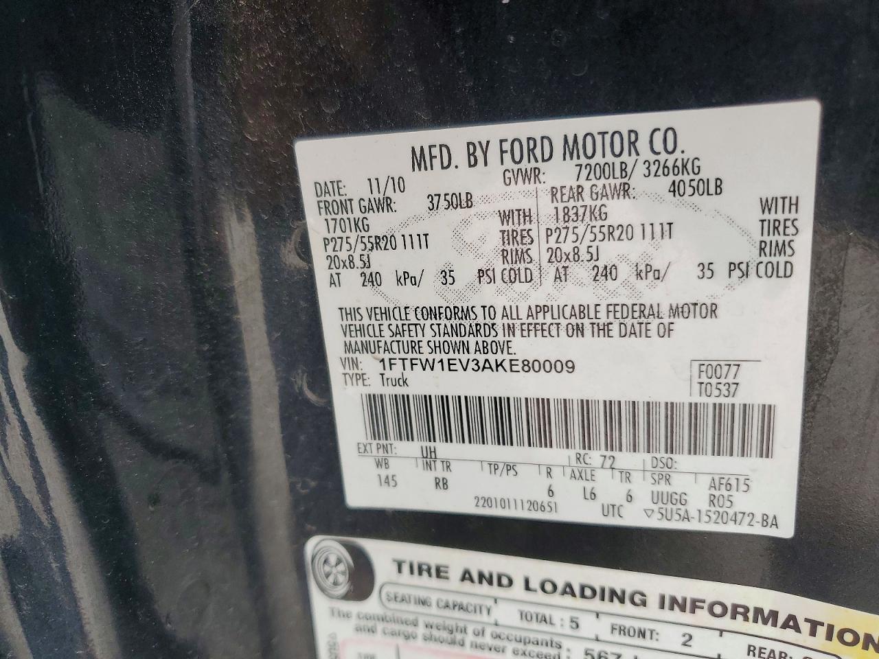 2010 FORD F150 SUPERCREW photo 25