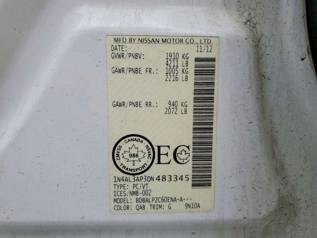 2013 NISSAN ALTIMA 2.5 photo 23
