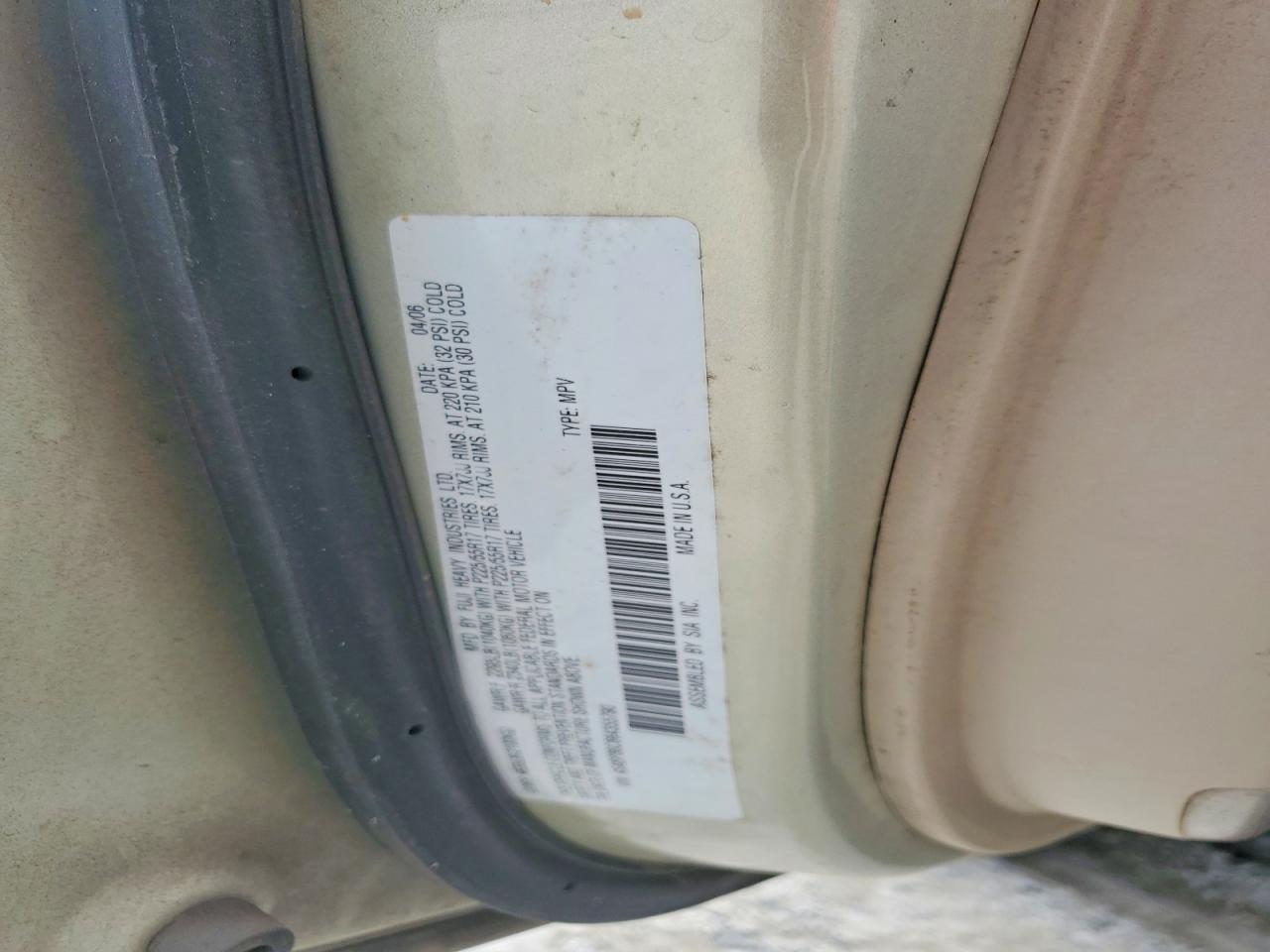 2006 SUBARU OUTBACK OUTBACK 3.0R LL BEAN photo 12