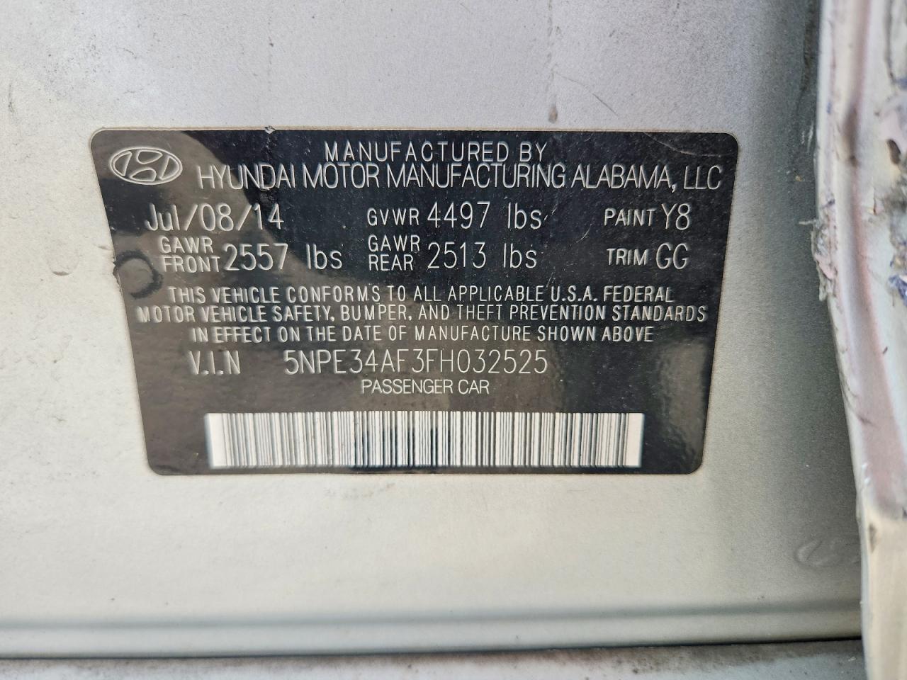 2015 HYUNDAI SONATA SPORT photo 23