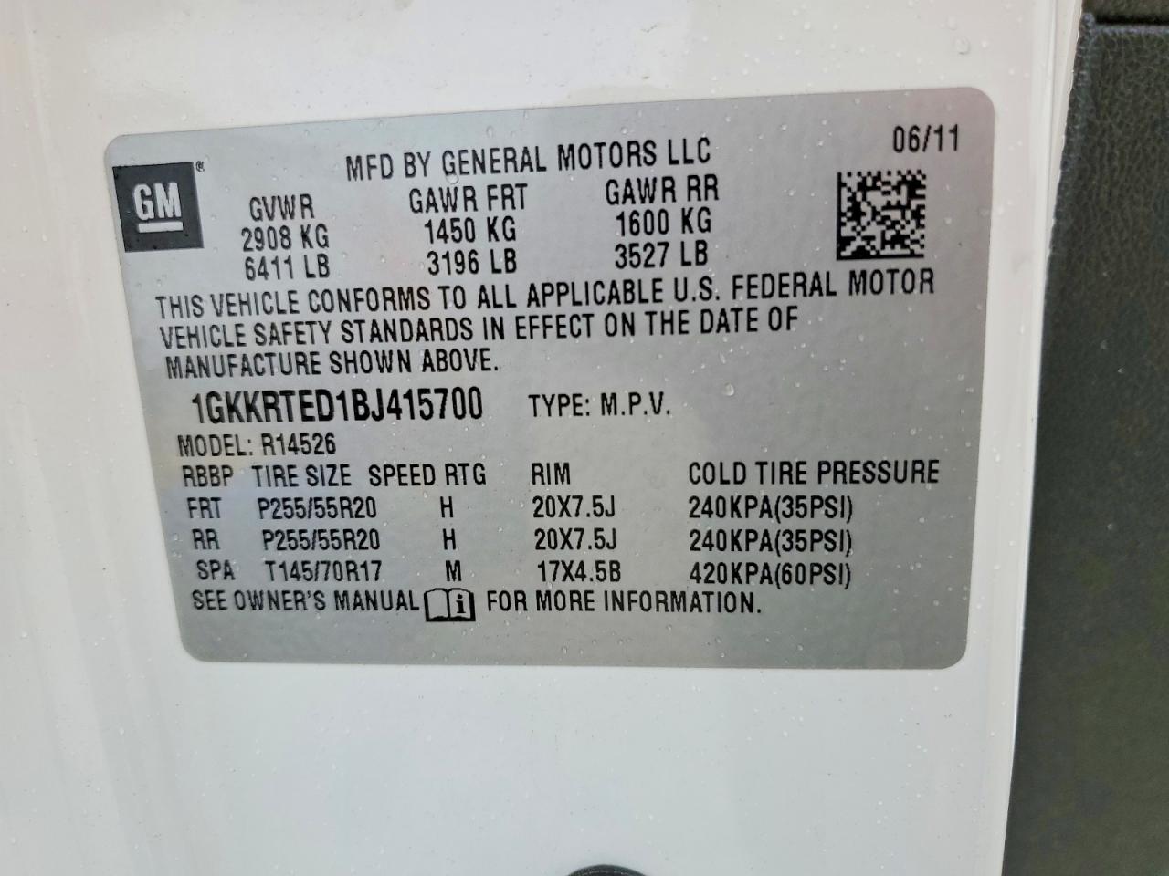 2011 GMC ACADIA DENALI photo 40