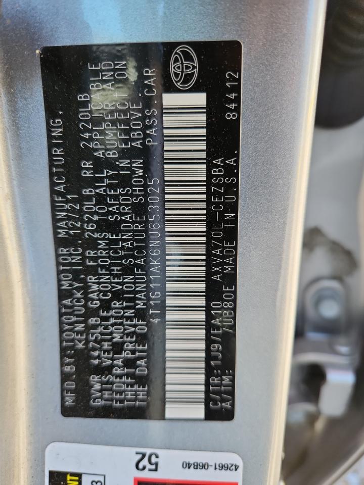 2022 TOYOTA CAMRY SE photo 37