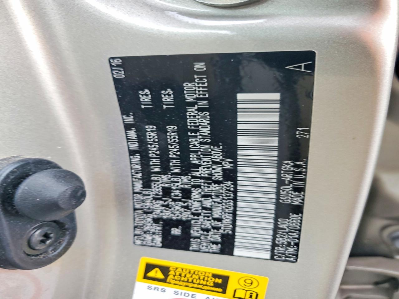 2016 TOYOTA HIGHLANDER LIMITED PLATINUM photo 25
