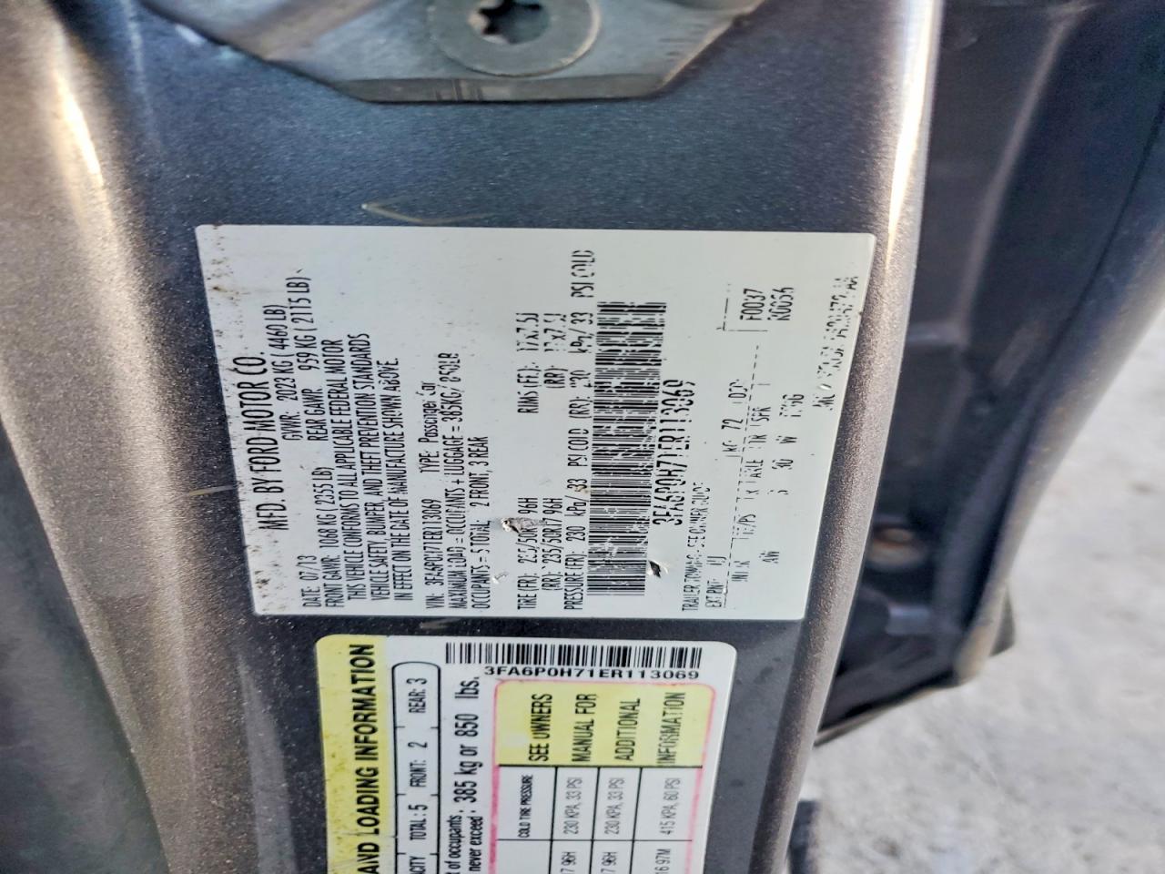 2014 FORD FUSION SE photo 45