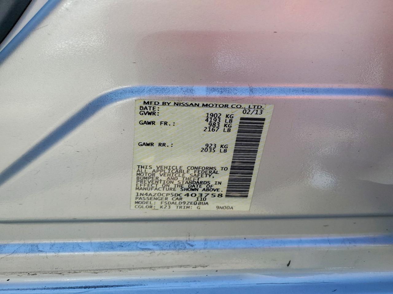 2013 NISSAN LEAF S photo 34