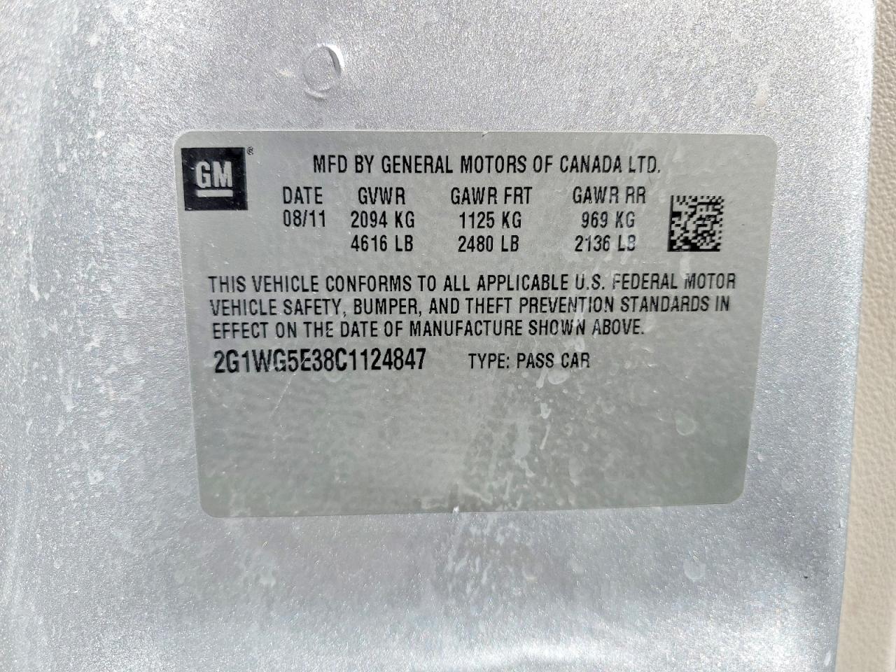 2012 CHEVROLET IMPALA LT photo 23