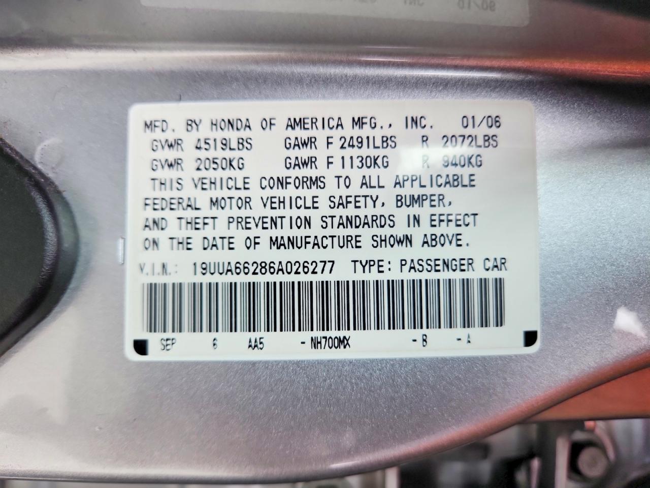 2006 ACURA 3.2TL photo 23