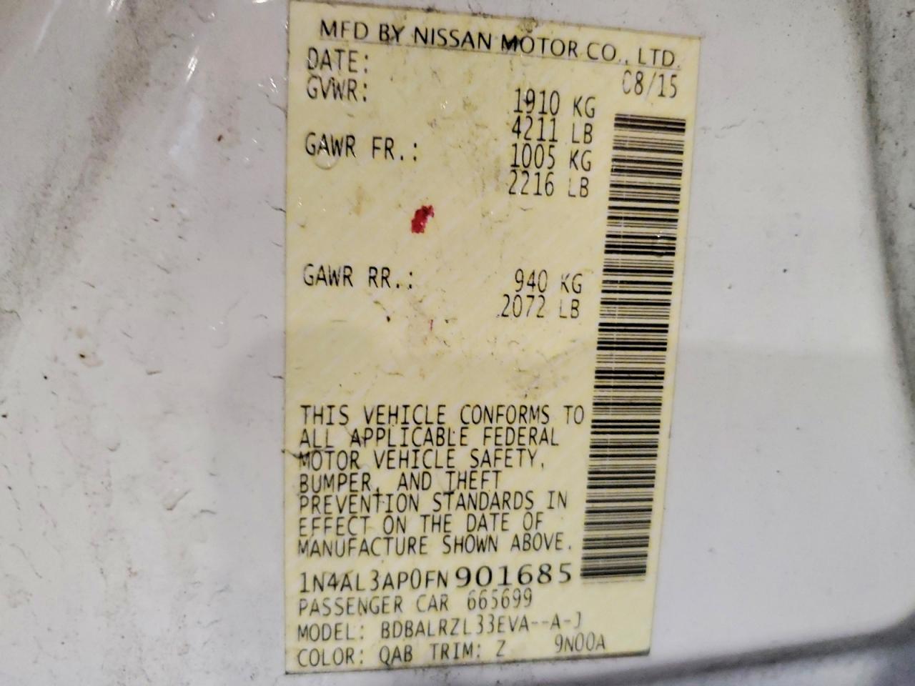2015 NISSAN ALTIMA 2.5 SL photo 23
