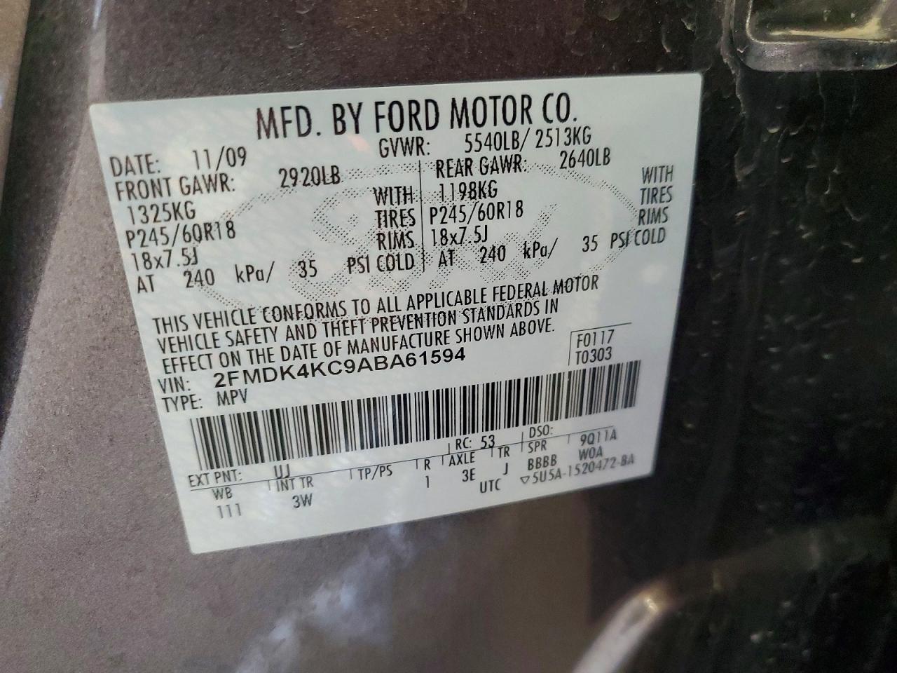 2010 FORD EDGE LIMITED photo 25