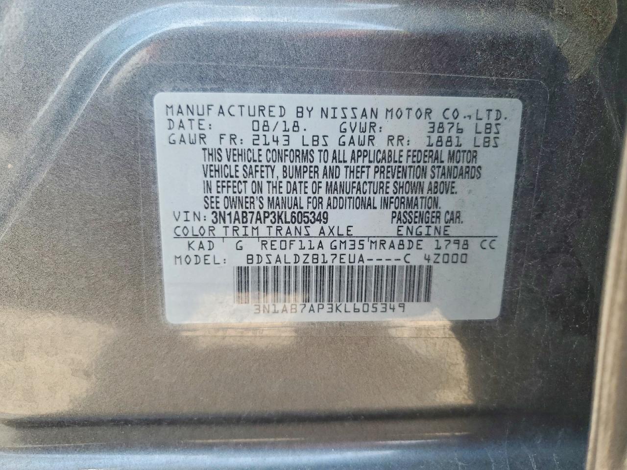 2019 NISSAN SENTRA SV photo 25
