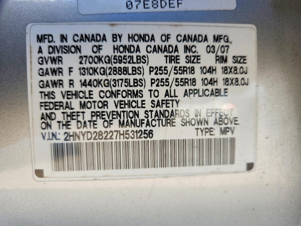 2007 ACURA MDX photo 37
