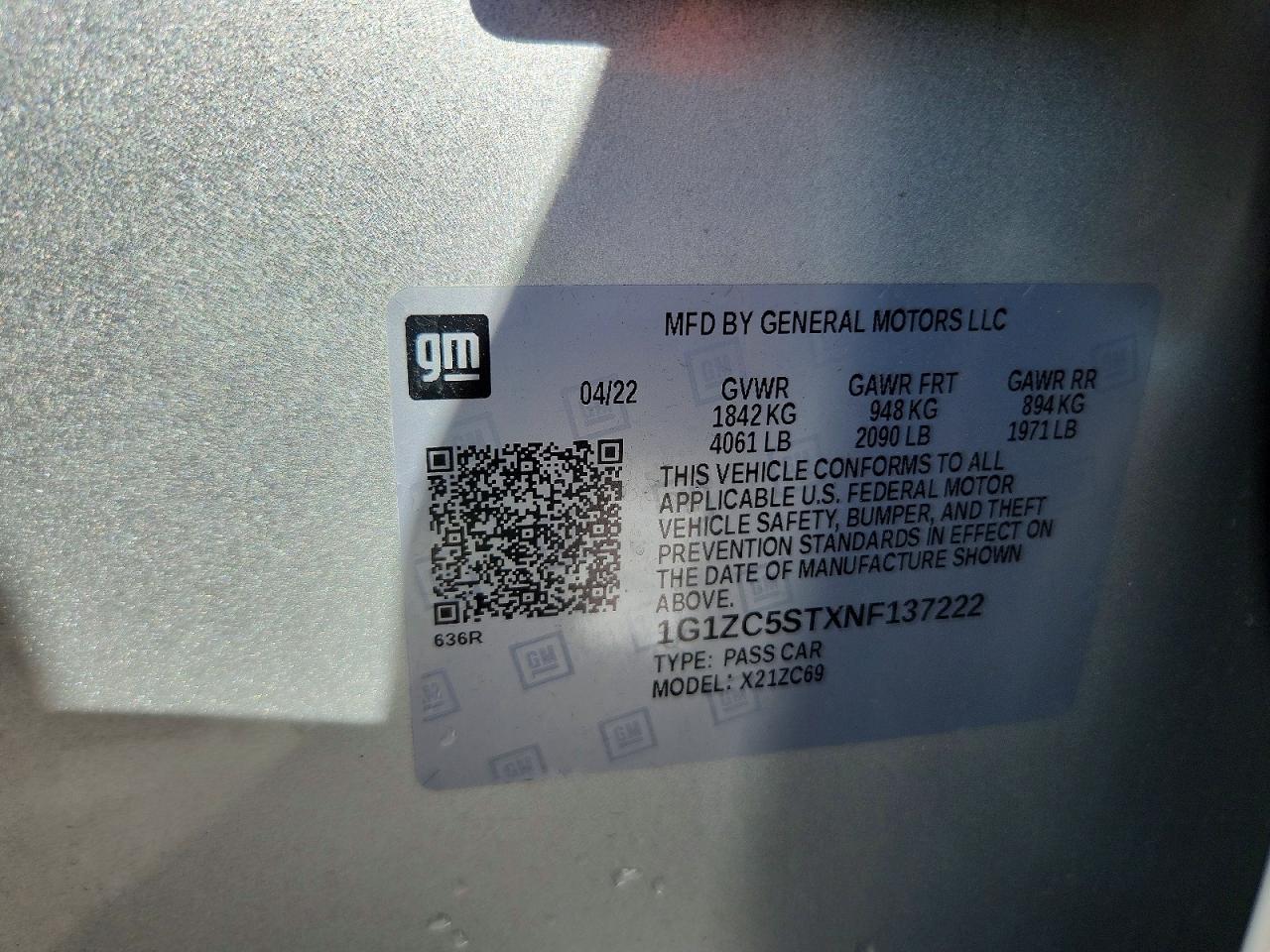 2022 CHEVROLET MALIBU LS photo 34