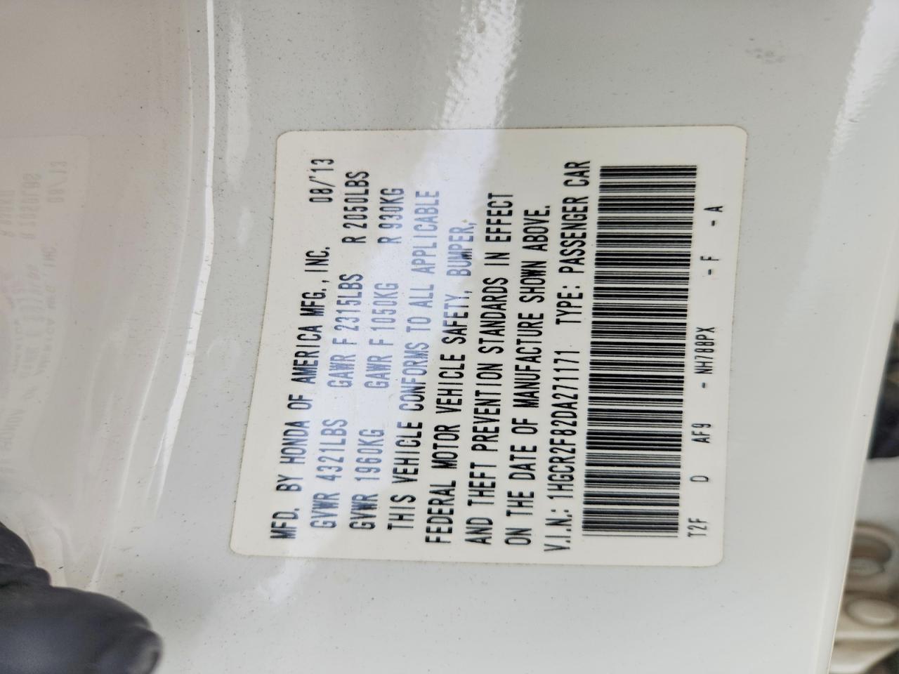 2013 HONDA ACCORD EXL photo 34