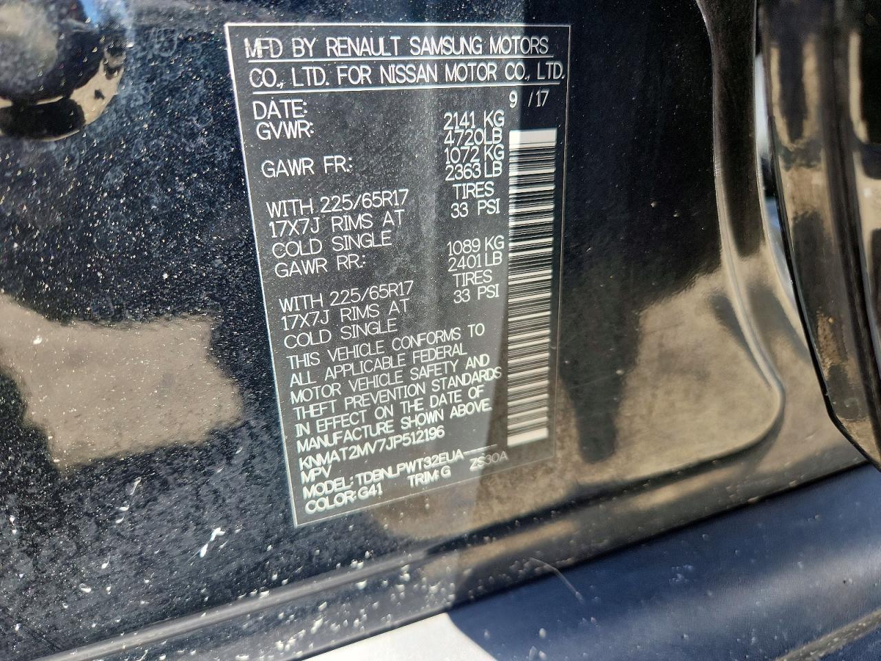 2018 NISSAN ROGUE S photo 40