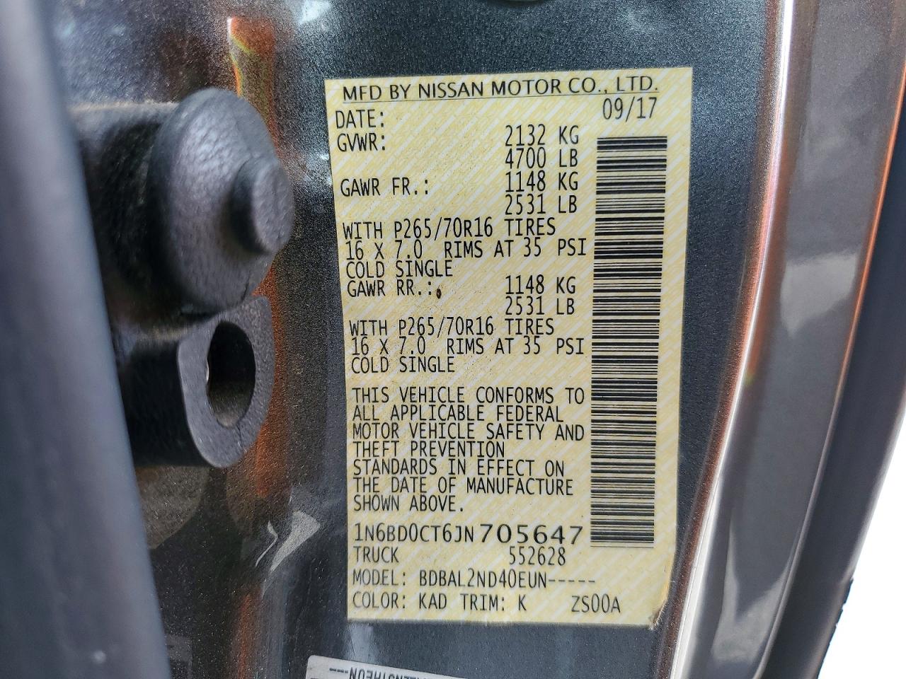 2018 NISSAN FRONTIER SV photo 23