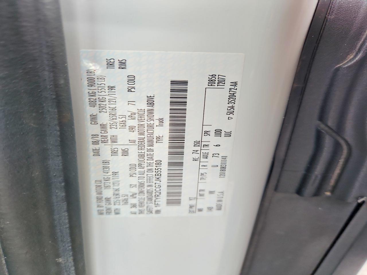 2018 FORD TRANSIT T-250 photo 13