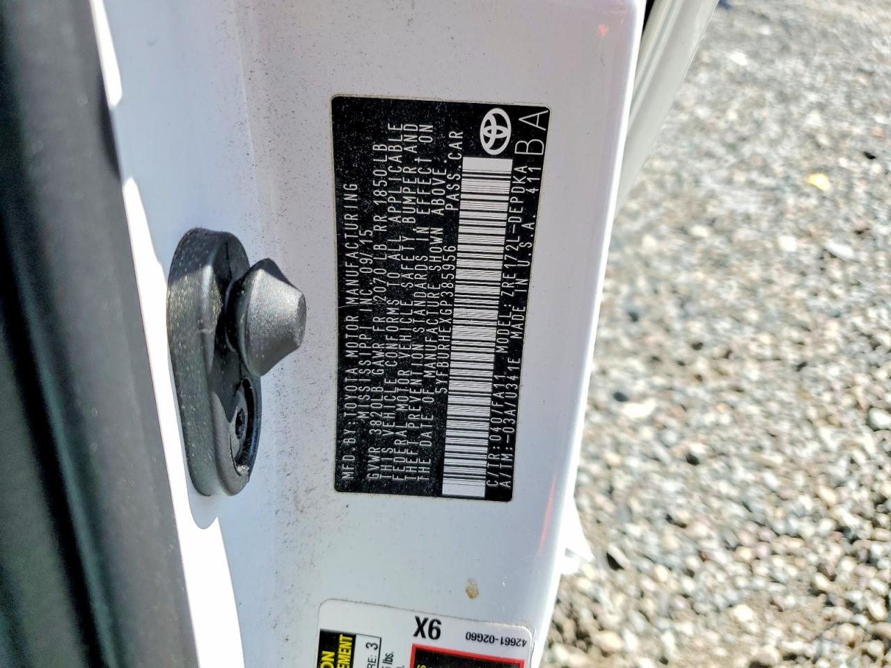 2016 TOYOTA COROLLA L photo 34