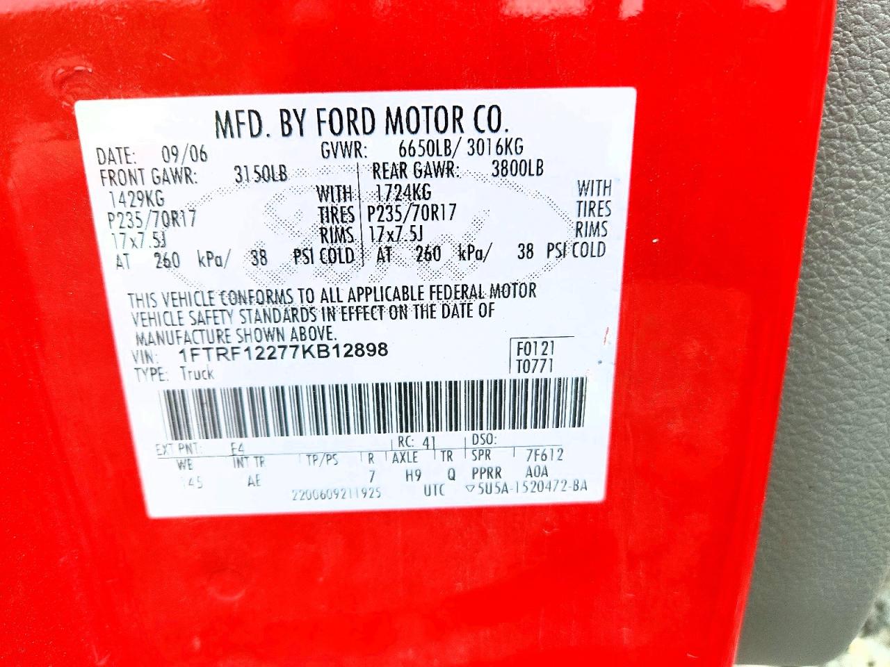 2007 FORD F150 photo 34
