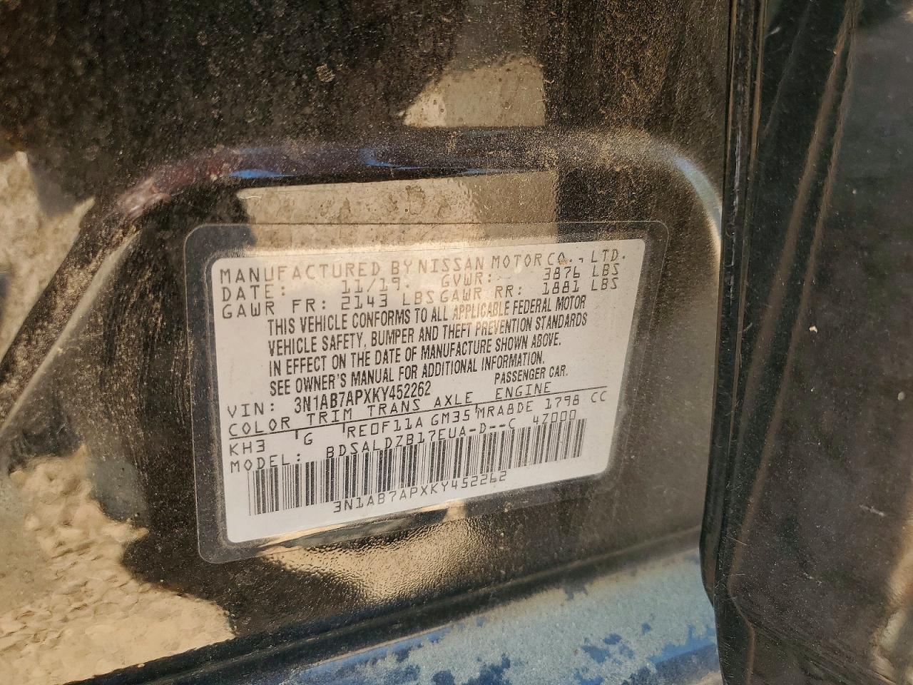 2019 NISSAN SENTRA SV photo 37