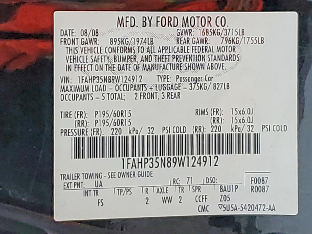2009 FORD FOCUS SE photo 23