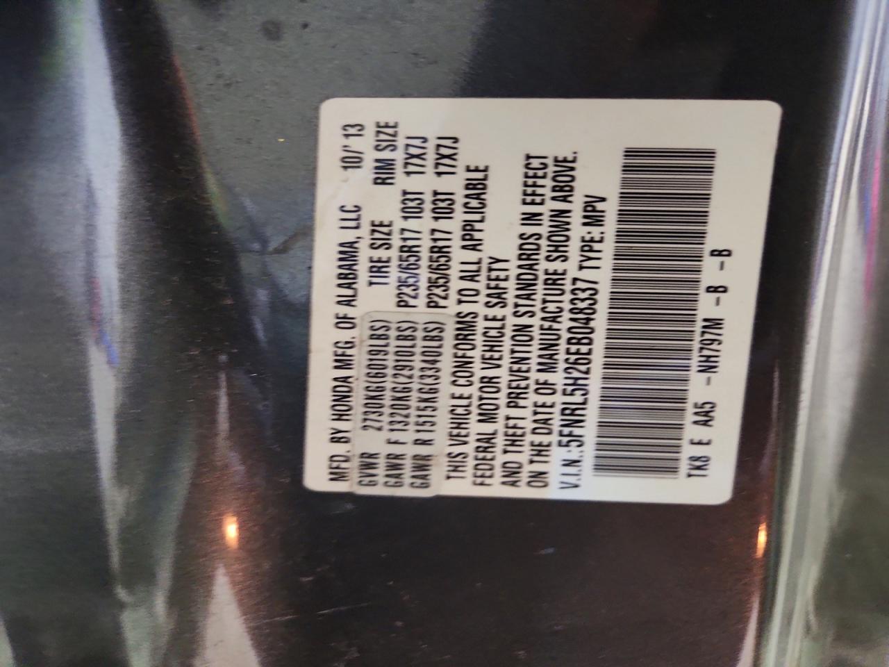 2014 HONDA ODYSSEY LX photo 25