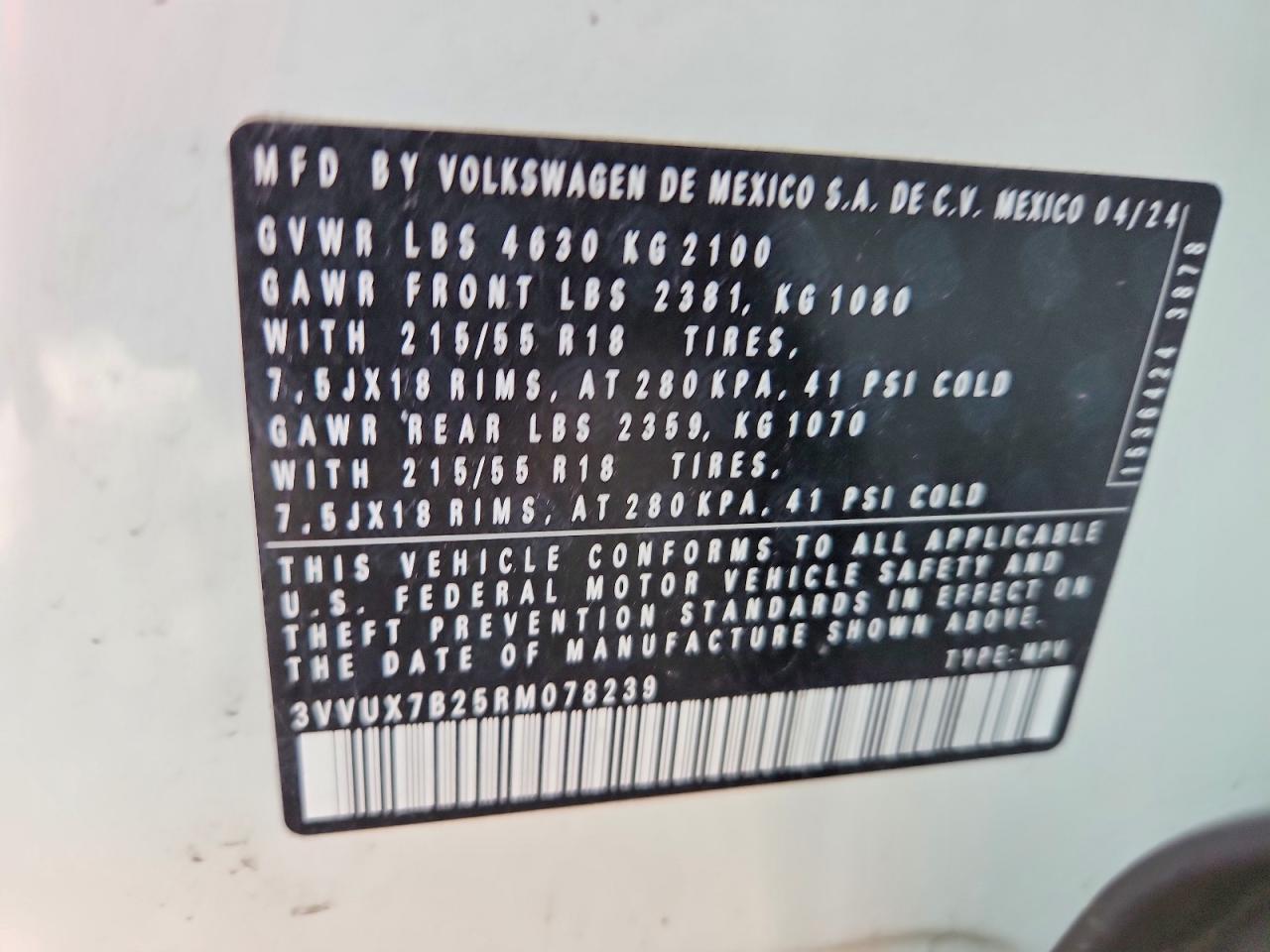 2024 VOLKSWAGEN TAOS SE photo 14