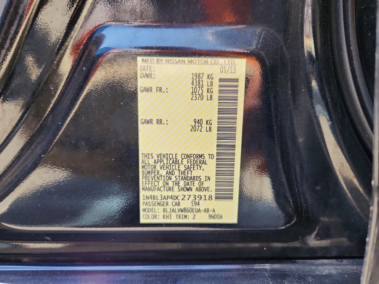 2013 NISSAN ALTIMA 3.5 S photo 23