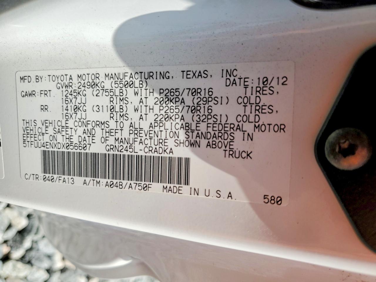 2013 TOYOTA TACOMA V6 photo 13
