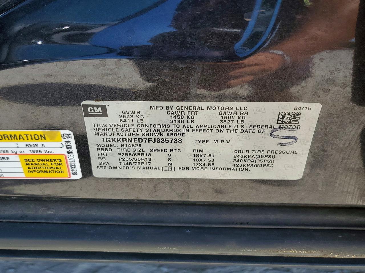 2015 GMC ACADIA SLE photo 37
