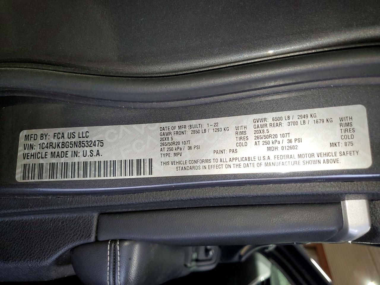 2022 JEEP GRAND CHEROKEE L LIMITED photo 25