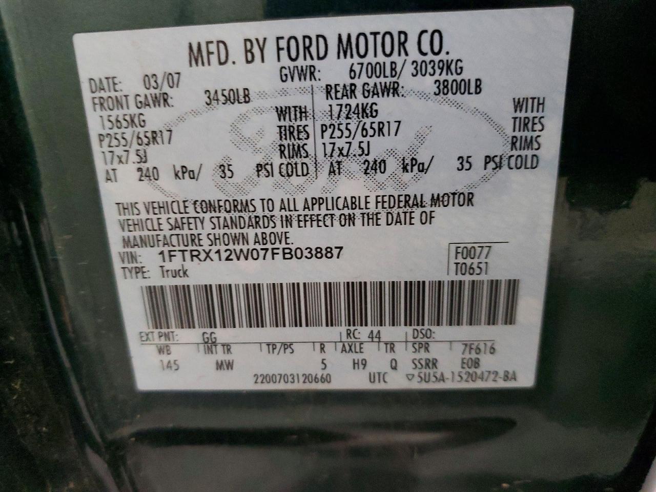2007 FORD F150 photo 23