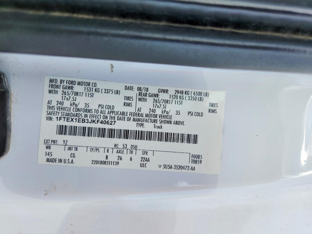2018 FORD F150 SUPER CAB photo 34
