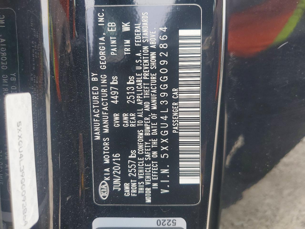 2016 KIA OPTIMA EX photo 37