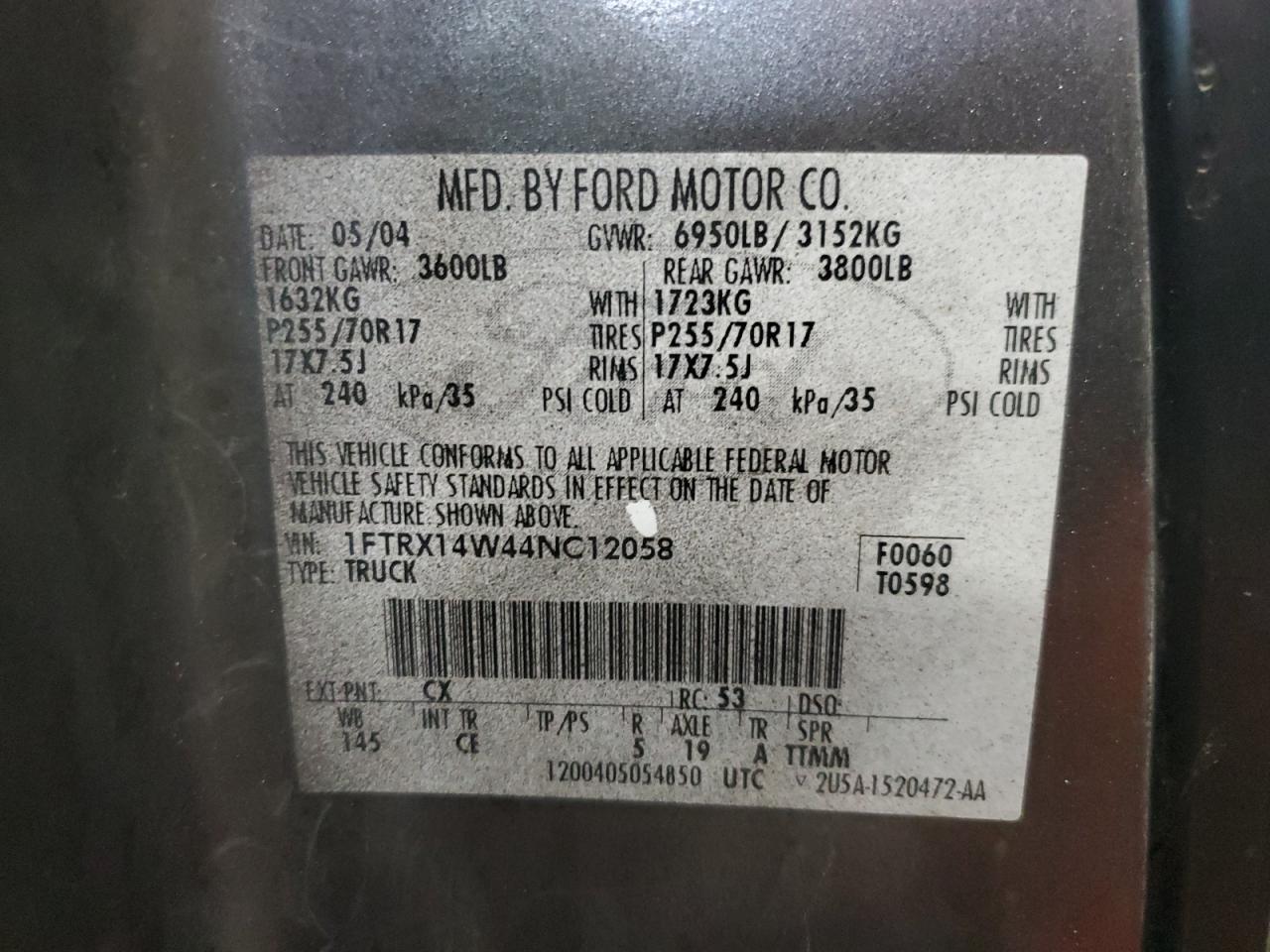 2004 FORD F150 photo 34
