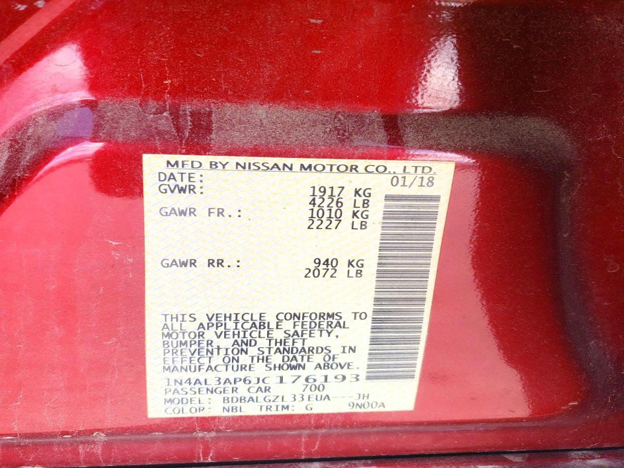 2018 NISSAN ALTIMA 2.5 S photo 34