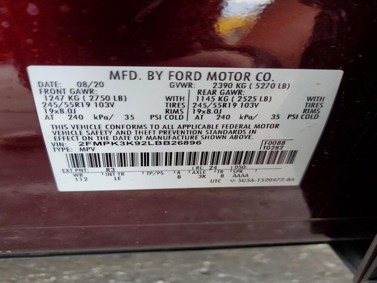 2020 FORD EDGE TITANIUM photo 23
